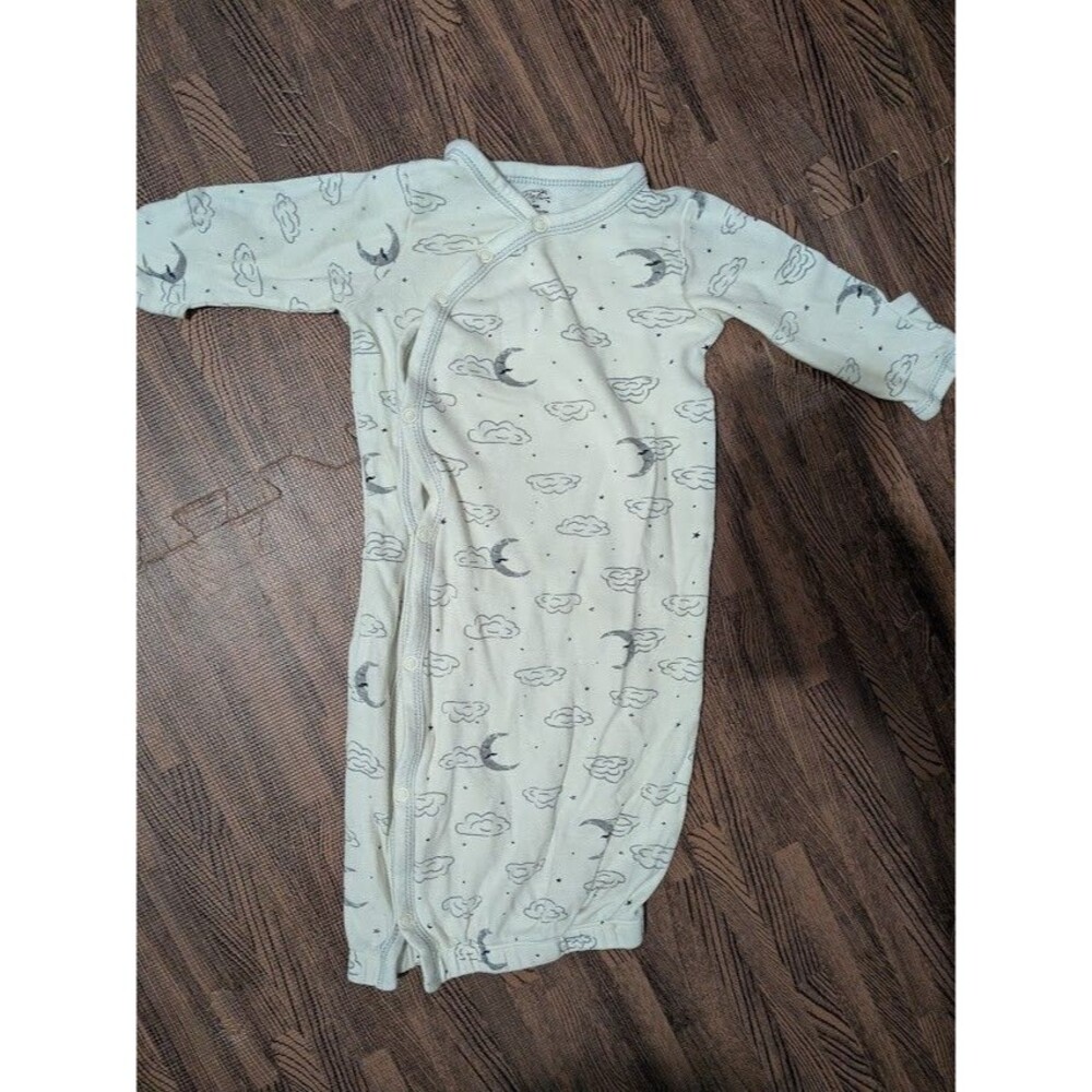 Touched by Nature Organic Cotton Baby Sleep Gown 0-6M Bird Gender Nuetral EUC